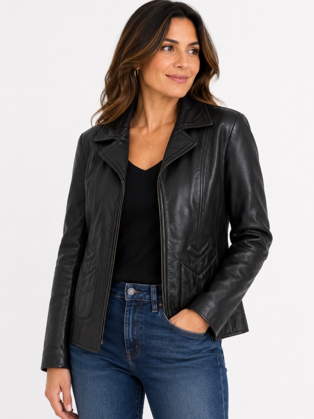 Nine West leather jacket size XL